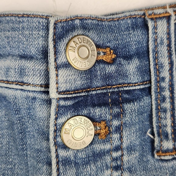 Madewell Shorts Womens Sizd 25 High Rise Denim Short Button Fly Blue Bottoms - Picture 5 of 11